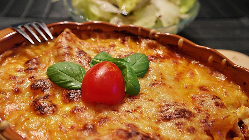 Lasagne met gegrilde paprika